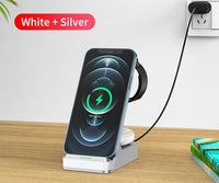 HKM-073107 Three-in-One Wireless Charger with Indication Function - Compatible with Multiple Devices