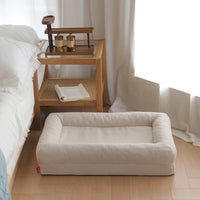 HKM-0731709 Waterproof Dog Kennel Bed - Removable Memory Sponge Cushion in Milky White