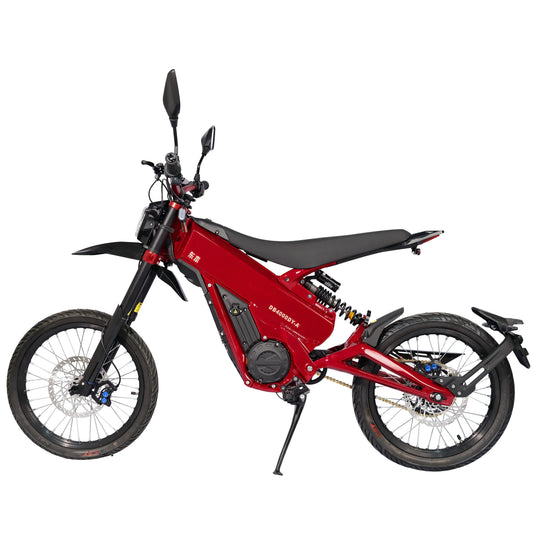HKM-073171 Off-Road Electric Dirt Bike 60V 6500W Middrive with Long Range 40Ah Battery and Dual Hydraulic Suspension