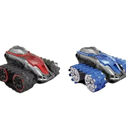 HKM-073235 All Terrain 1/28 Scale 360 Degree Rotating Off Road Tracked Remote Control Stunt Car