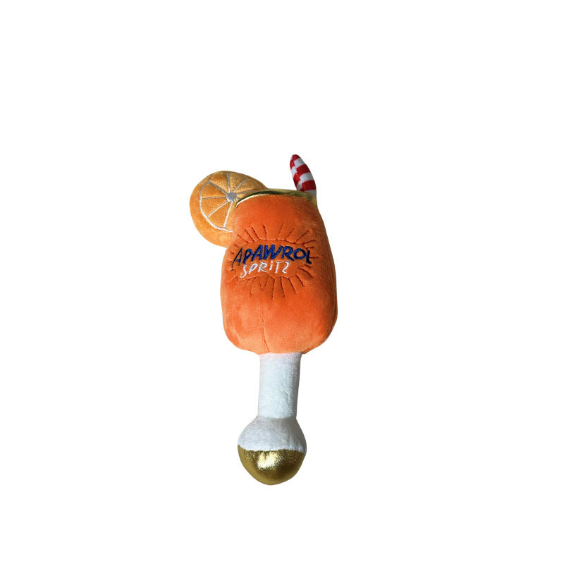 HKM-0732477 Interactive Squeaky Plush Dog Toy for Chewing and Teeth Cleaning