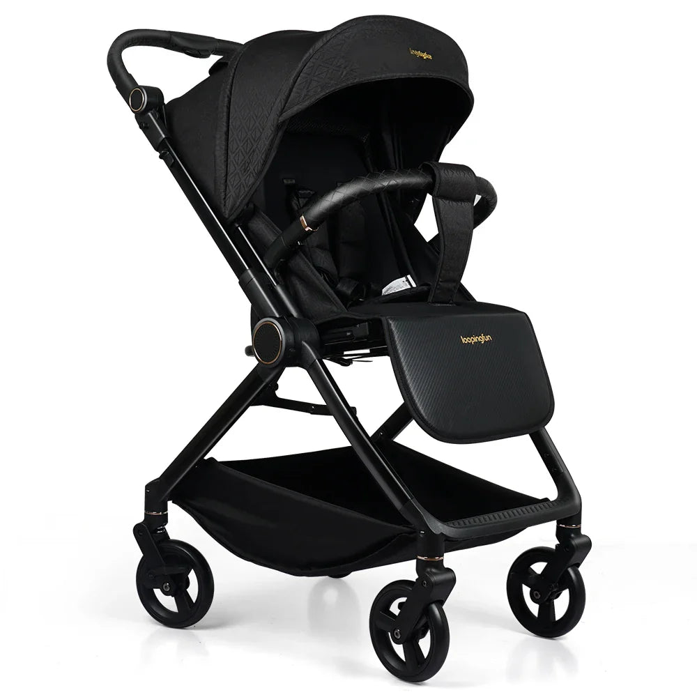HKM-073427 3 in 1 Foldable Aluminium Frame Baby Stroller with Two-Way Seat for Newborns, Lightweight Travel Carriage