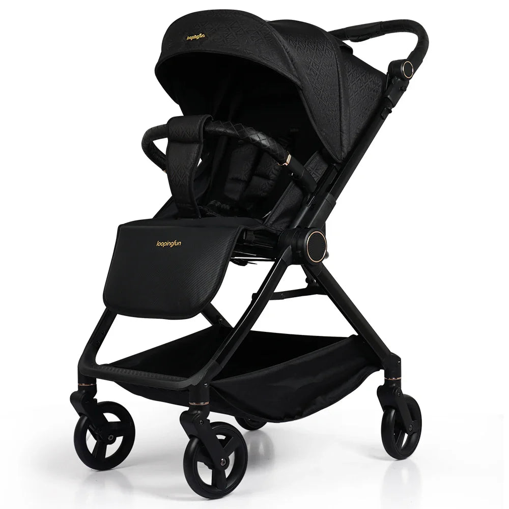 HKM-073427 3 in 1 Foldable Aluminium Frame Baby Stroller with Two-Way Seat for Newborns, Lightweight Travel Carriage