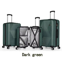 HKM-073619 3-Piece Spinner Trolley Luggage Set with Durable ABS Material for Travel