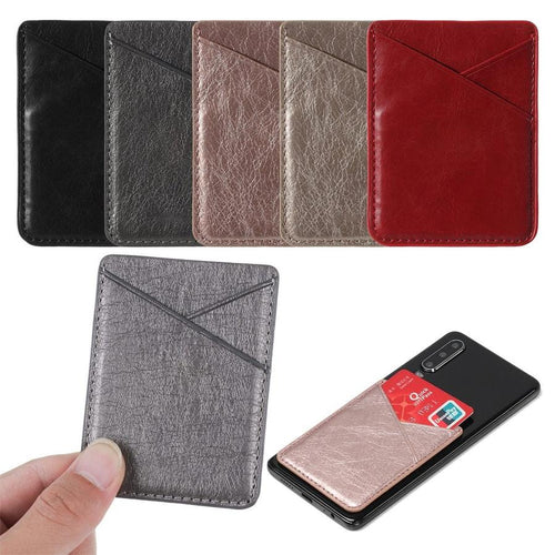 HKM-073619 PU Leather Mobile Phone Back Sticker Card Cover - Lightweight 11g Protective Accessory