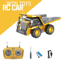 HKM-073683 2.4G Wireless Remote Control Mini Excavator Toy - Metal Engineering Construction Digger Vehicle