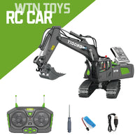 HKM-073683 2.4G Wireless Remote Control Mini Excavator Toy - Metal Engineering Construction Digger Vehicle