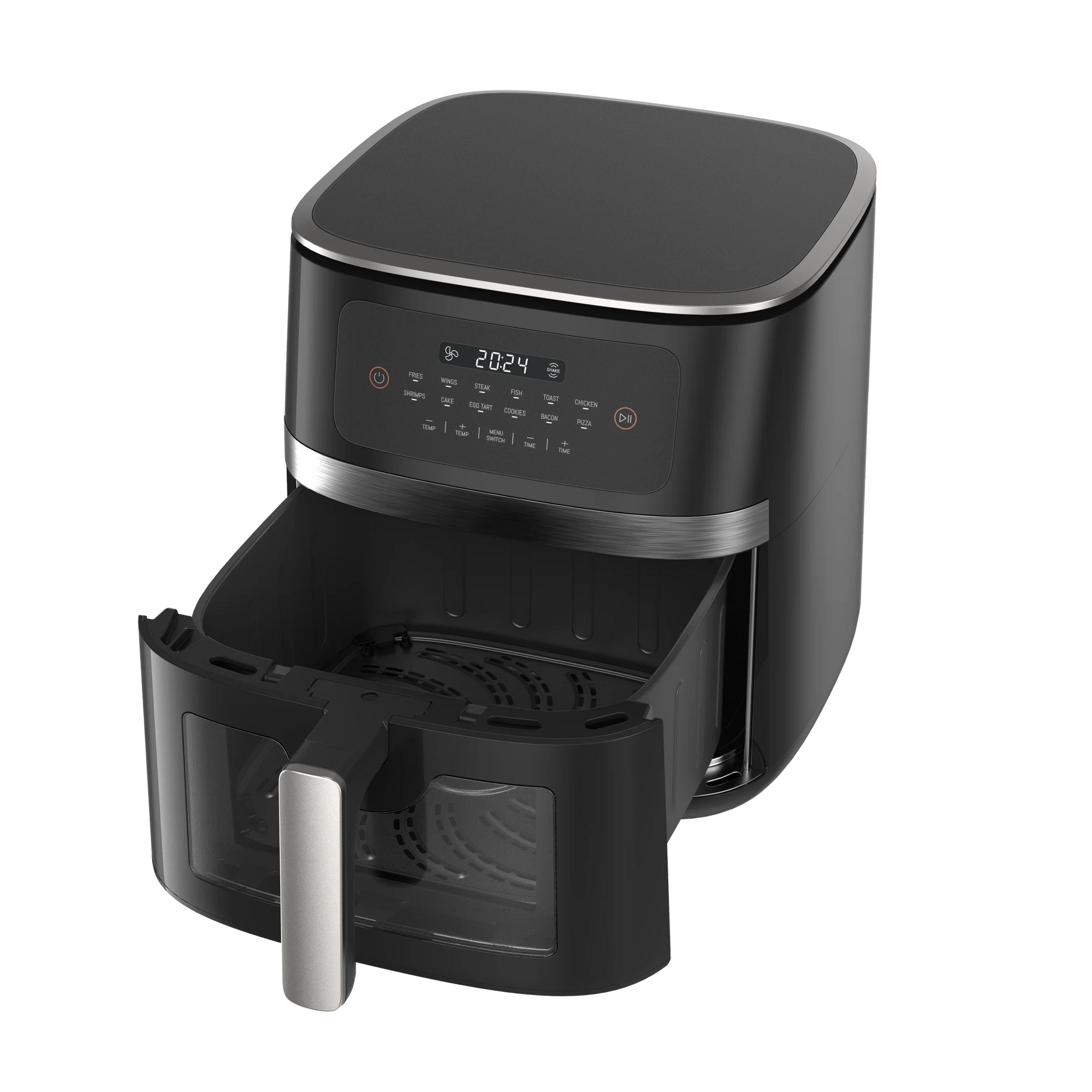 HKM-073811 7L Electric Smoke Air Fryer with Wood Pellets and 360° Cooking Technology for Oil-Free Household Cooking