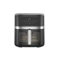 HKM-073811 7L Electric Smoke Air Fryer with Wood Pellets and 360° Cooking Technology for Oil-Free Household Cooking