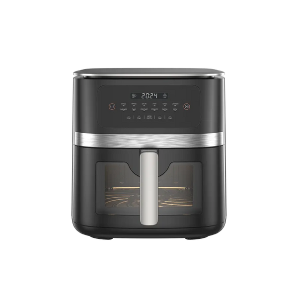 HKM-073811 7L Electric Smoke Air Fryer with Wood Pellets and 360° Cooking Technology for Oil-Free Household Cooking