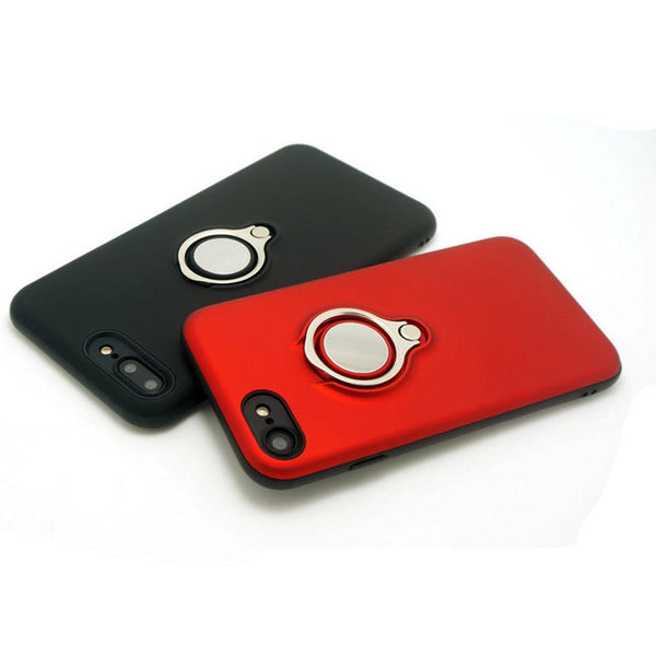 HKM-073939 Magnetic Back Cover Case for iPhone Models - Durable PC, TPU, and Metal Material