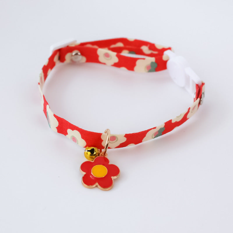 HKM-073939 Pet Collar Flower Safety Buckle Necklace