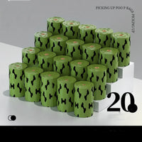 HKM-0739645 Fully Degradable Thickened Poop Picking Bags - 20 Rolls for Eco-Friendly Waste Management