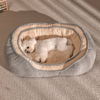 HKM-0741437 Kennel Four Seasons Dog Bed for Small to Medium Dogs - Gray Fabric Mat