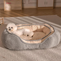 HKM-0741437 Kennel Four Seasons Dog Bed for Small to Medium Dogs - Gray Fabric Mat
