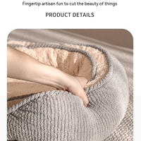HKM-0741437 Kennel Four Seasons Dog Bed for Small to Medium Dogs - Gray Fabric Mat