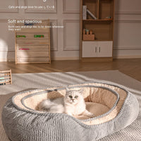 HKM-0741437 Kennel Four Seasons Dog Bed for Small to Medium Dogs - Gray Fabric Mat