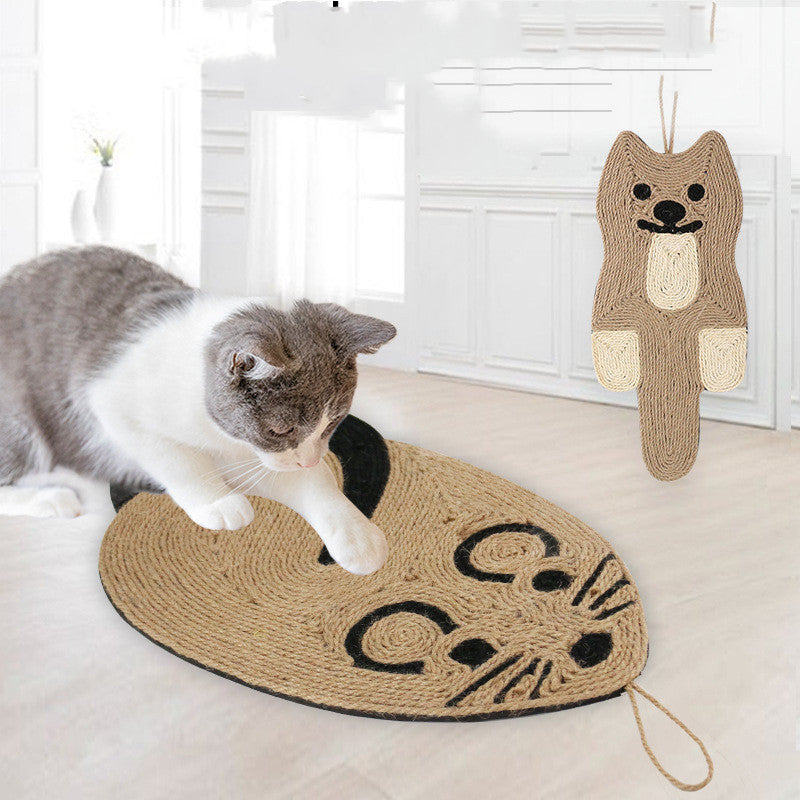 HKM-0743357 Sisal Cat Scratching Pad in Mouse Design - Claw Sharpener Included