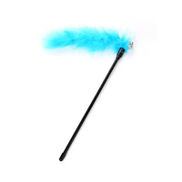 HKM-0743997 Funny Cat Toy Stick with Turkey Feather and Plastic, 27cm Long
