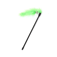 HKM-0743997 Funny Cat Toy Stick with Turkey Feather and Plastic, 27cm Long