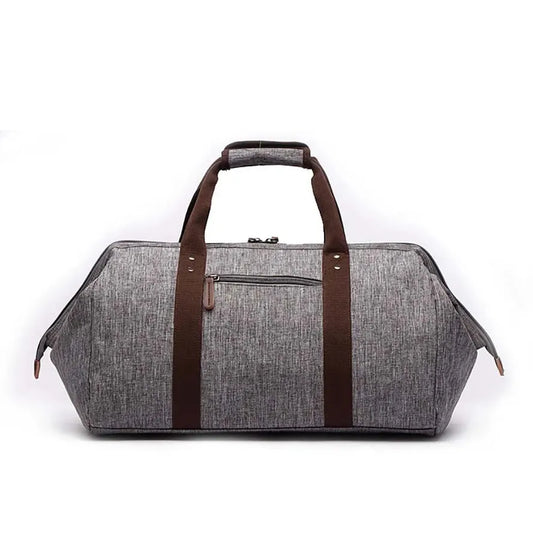 HKM-074451 Large Capacity Waterproof Canvas Crossbody Travel Bag in Black