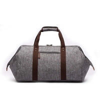 HKM-074451 Large Capacity Waterproof Canvas Crossbody Travel Bag in Black