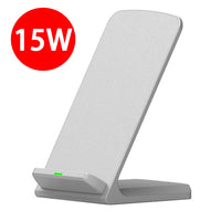 HKM-074451 Vertical Wireless Desktop Charger, Fast Charging 10W & 15W Options for Mobile Devices, Black & White Available