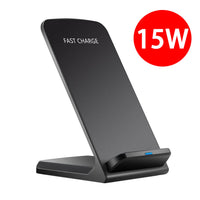 HKM-074451 Vertical Wireless Desktop Charger, Fast Charging 10W & 15W Options for Mobile Devices, Black & White Available
