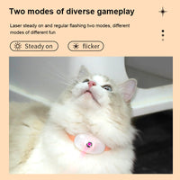 HKM-0744637 Interactive USB Charge Laser Teaser Collar for Cats - Smart Playful Toy
