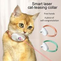 HKM-0744637 Interactive USB Charge Laser Teaser Collar for Cats - Smart Playful Toy