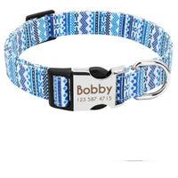 HKM-0745149 Lightweight & Comfortable Dog Lettering Collar with Golden Buckle - Adjustable Size in S/M/L