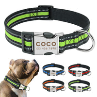 HKM-0745149 Lightweight & Comfortable Dog Lettering Collar with Golden Buckle - Adjustable Size in S/M/L