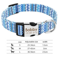 HKM-0745149 Lightweight & Comfortable Dog Lettering Collar with Golden Buckle - Adjustable Size in S/M/L