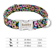 HKM-0745149 Lightweight & Comfortable Dog Lettering Collar with Golden Buckle - Adjustable Size in S/M/L
