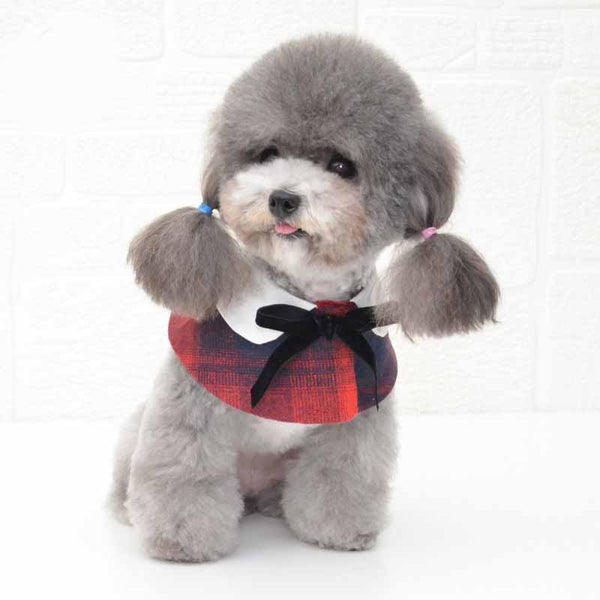 HKM-0745405 Pet Shawl Bow Tie Bib - Stylish Cloth Accessory in Various Colors and Sizes