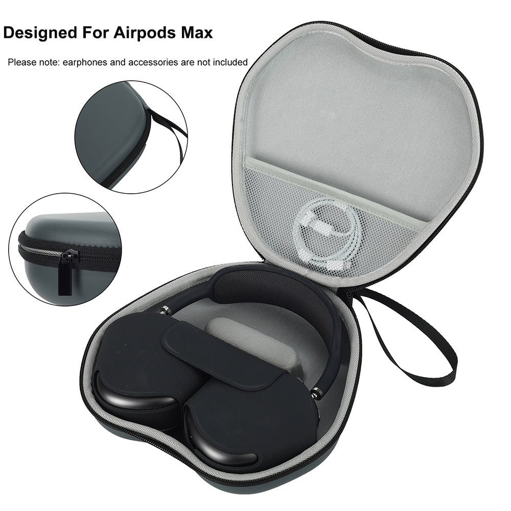 HKM-074579 AirPods Max Hard Shell Storage Bag with Lanyard for Bluetooth Headset Protection