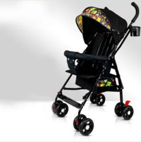 HKM-074579 Compact Stroller with Storage Frame and Integrated Cup Holder for Effortless Mobility