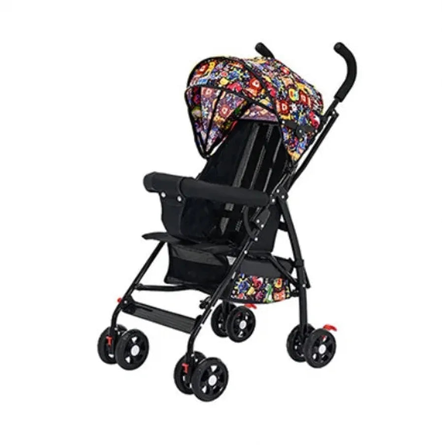 HKM-074579 Compact Stroller with Storage Frame and Integrated Cup Holder for Effortless Mobility