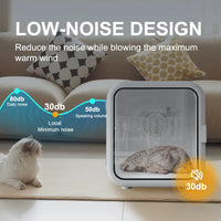 HKM-074643 Adjustable Speed Silent Pet Hair Dryer Box for Dogs and Cats - Nature Wind Design