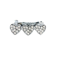 HKM-0747965 Cute Rhinestone Alloy Heart Barrette for Dogs in White, Pink, and Blue - 3CM Ornament