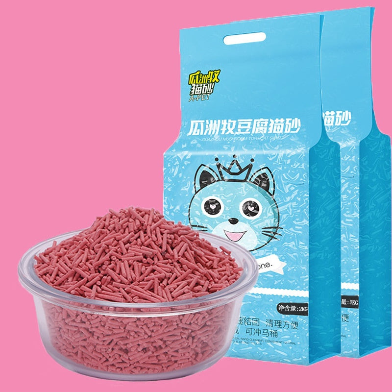 HKM-0748989 Green Tea Cat Litter - Absorbent & Deodorizing (2kg or 4kg Options)