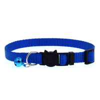 HKM-0750909 Nylon Solid Color Cat Bell Collar - Adjustable, Lightweight, 20-34cm Neck Size in Various Colors