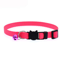 HKM-0750909 Nylon Solid Color Cat Bell Collar - Adjustable, Lightweight, 20-34cm Neck Size in Various Colors