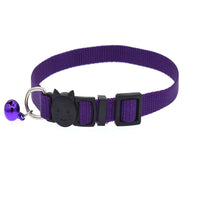 HKM-0750909 Nylon Solid Color Cat Bell Collar - Adjustable, Lightweight, 20-34cm Neck Size in Various Colors