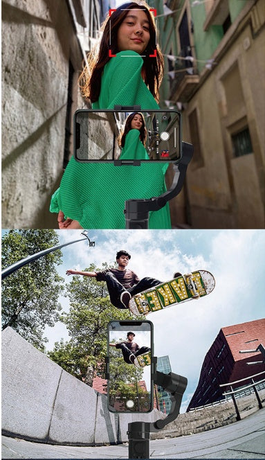 HKM-075091 Three-Axis Handheld Mobile Phone Stabilizer with 320° Vertical Rotation and Smart Motion Follow Function