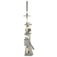 HKM-0752189 Luxury Cat Tree with Sisal Scratching Posts and Cozy Hiding Houses, 230-250 cm