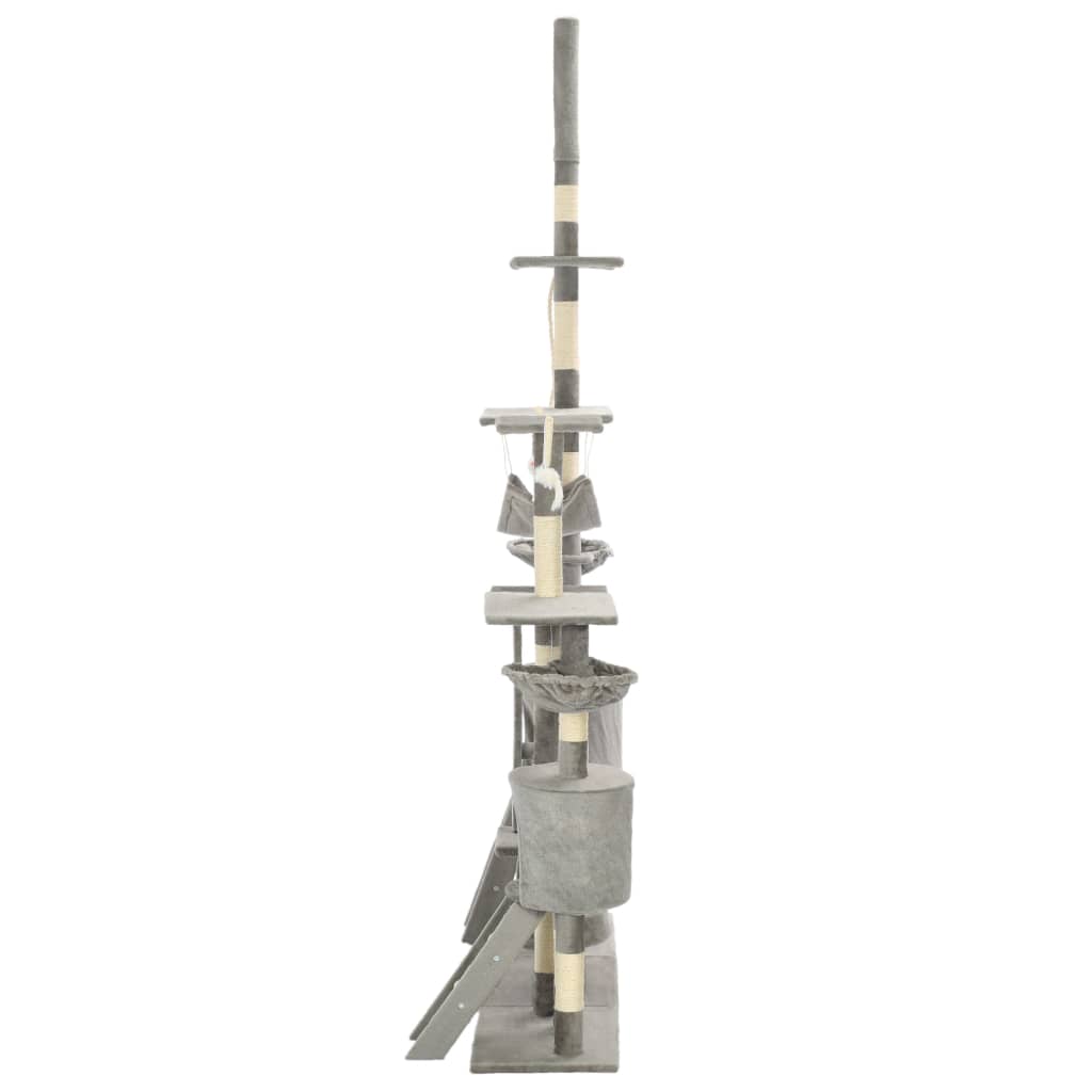 HKM-0752189 Luxury Cat Tree with Sisal Scratching Posts and Cozy Hiding Houses, 230-250 cm