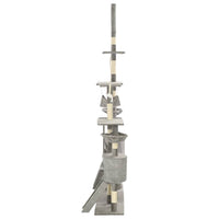 HKM-0752189 Luxury Cat Tree with Sisal Scratching Posts and Cozy Hiding Houses, 230-250 cm