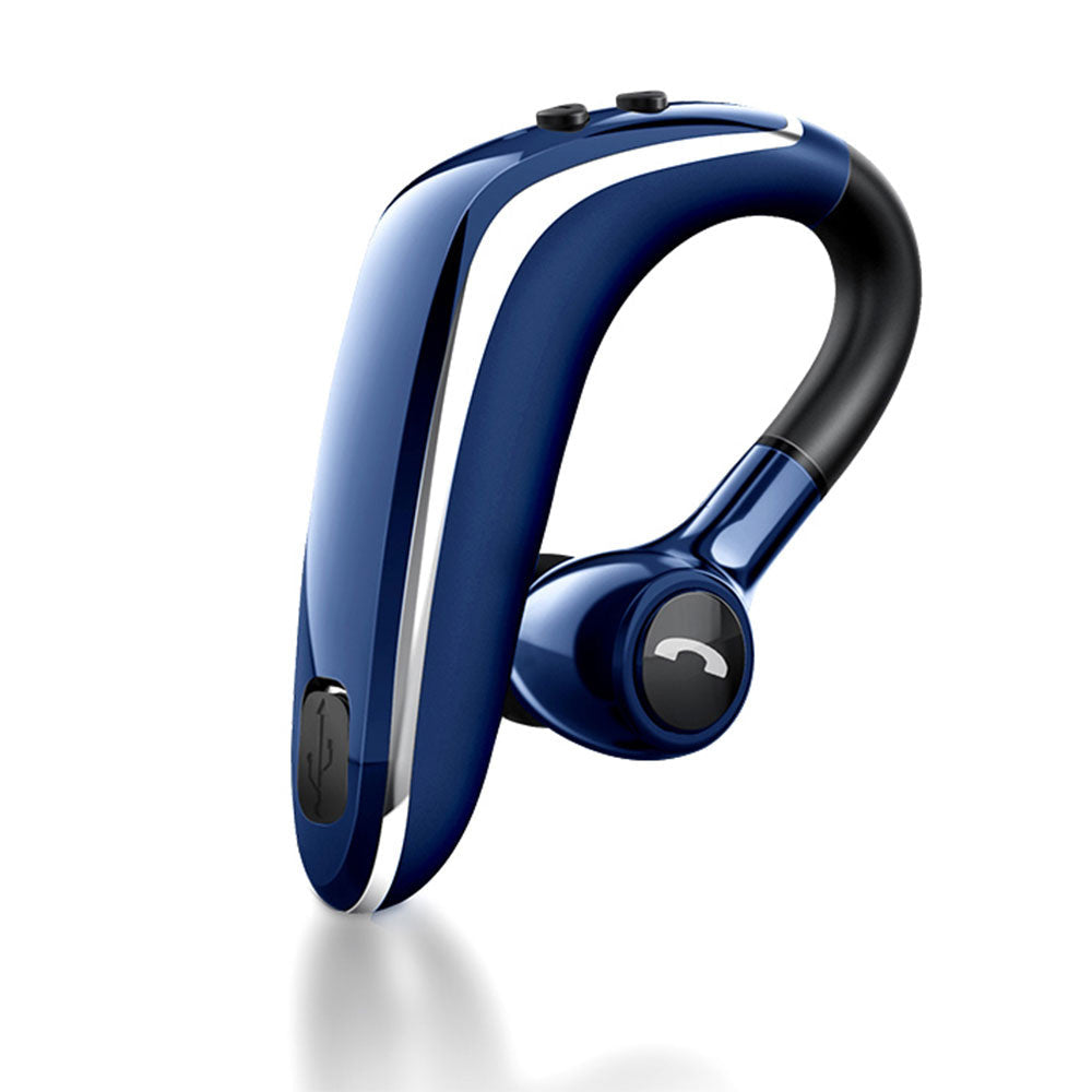 HKM-075283 Wireless Bluetooth Headset with Voice Control and Battery Display - Stereo Sound, Multi-Point Connection, Hanging Ear Design, 10m Range