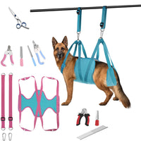 HKM-0753085 Pet Grooming Hammock with Hanging Harness and Nail Clippers for Cats and Dogs